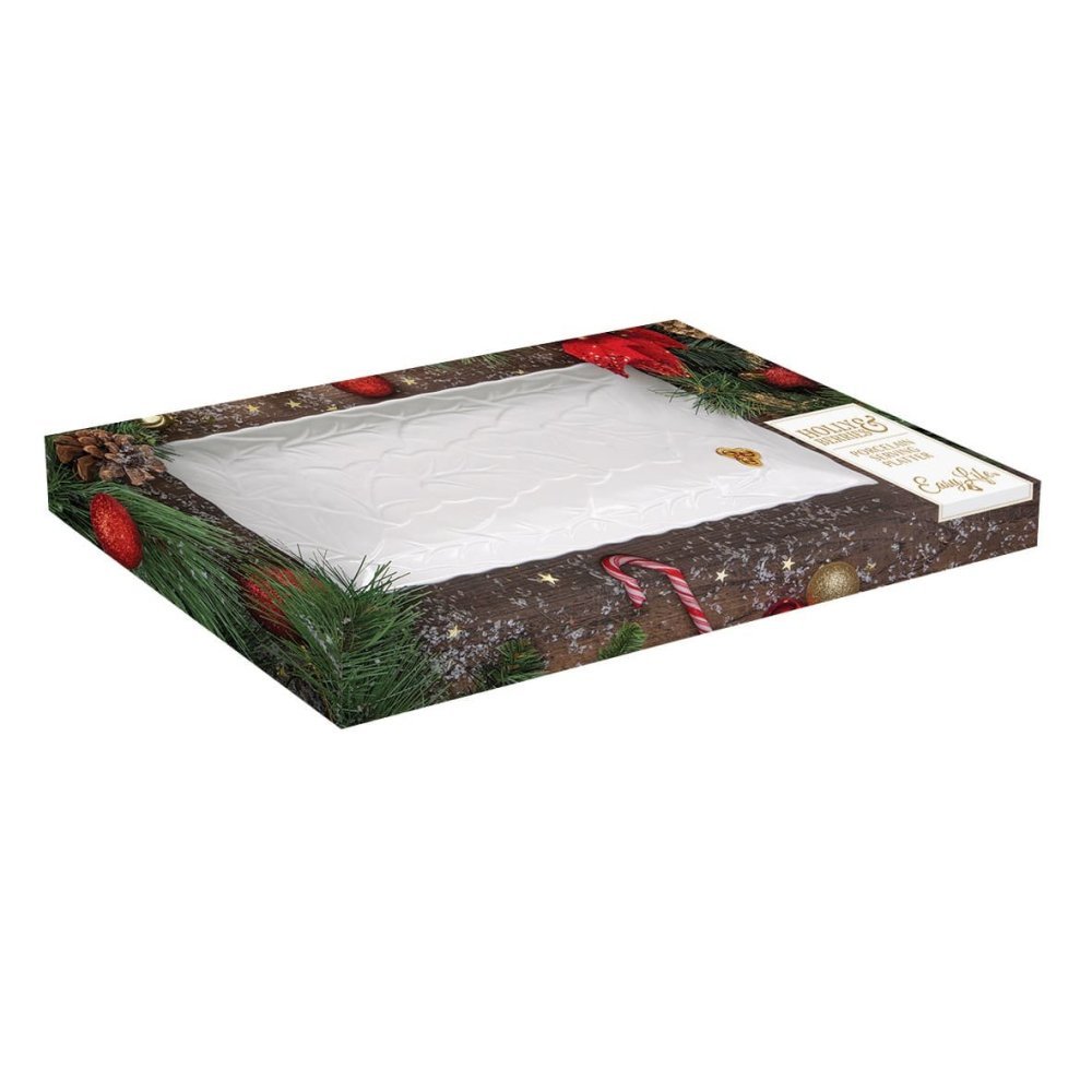 Easy Life - Piatto Da Portata Rettangolare - Porcellana - Holly & Berries Easy Life - Piatto Da Portata Rettangolare - Porcellana - Holly & Berries