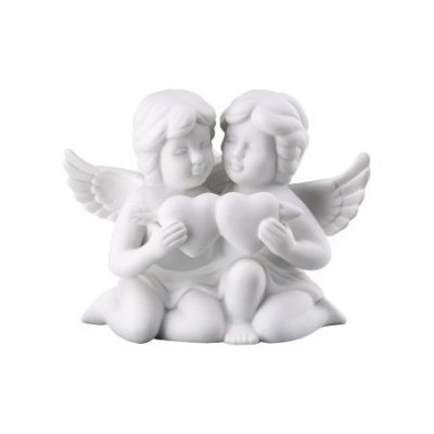 Rosenthal - Coppia Angeli Con Cuore - Weiss Matt - Porcellana