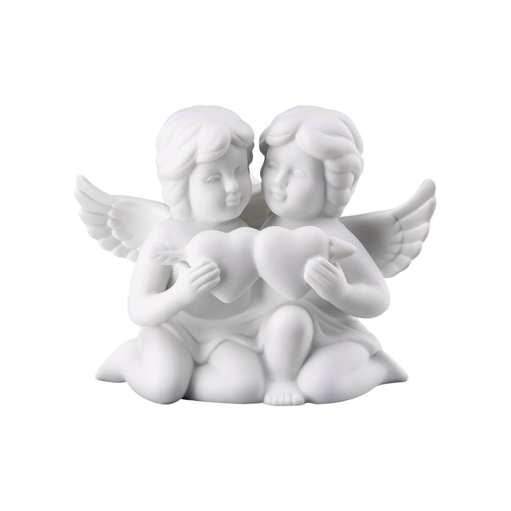 Rosenthal - Coppia Angeli Con Cuore - Weiss Matt - Porcellana