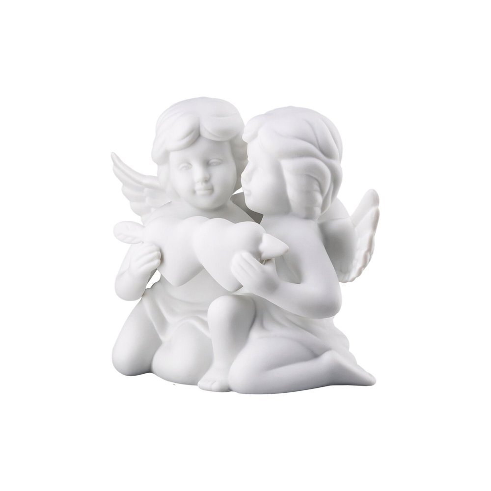 Rosenthal - Coppia Angeli Con Cuore - Weiss Matt - Porcellana