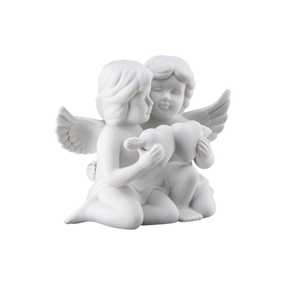 Rosenthal - Coppia Angeli Con Cuore - Weiss Matt - Porcellana