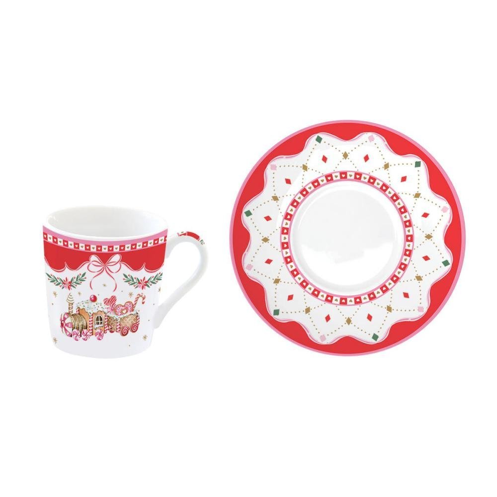 Easy Life - Set Tazzine Sweet Christmas - Porcellana Easy Life - Set Tazzine Sweet Christmas - Porcellana