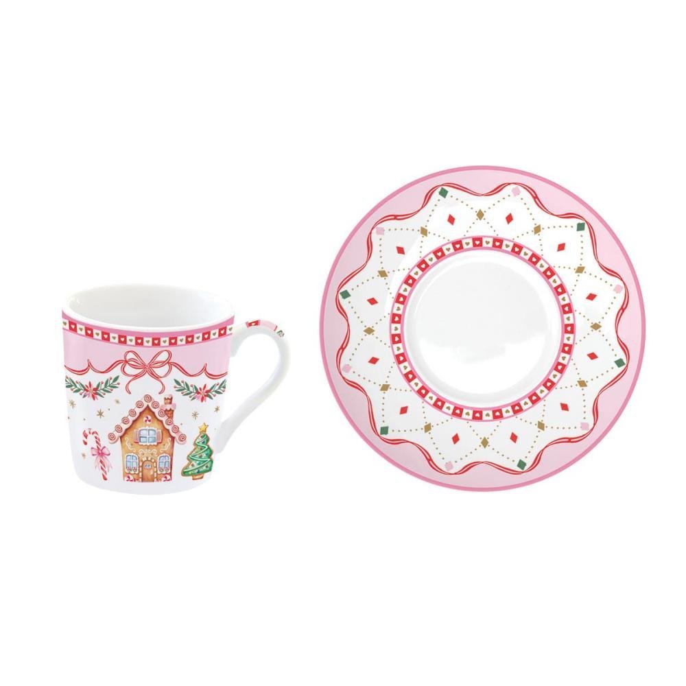 Easy Life - Set Tazzine Sweet Christmas - Porcellana Easy Life - Set Tazzine Sweet Christmas - Porcellana