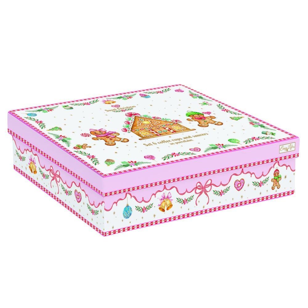 Easy Life - Set Tazzine Sweet Christmas - Porcellana Easy Life - Set Tazzine Sweet Christmas - Porcellana