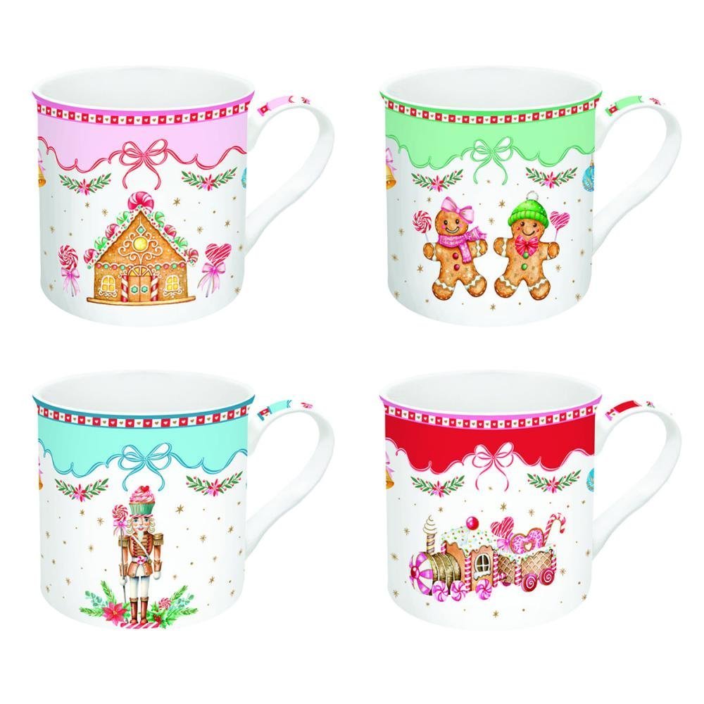 Easy Life - Set 4 Mug Sweet Christmas - Fine China Easy Life - Set 4 Mug Sweet Christmas - Fine China