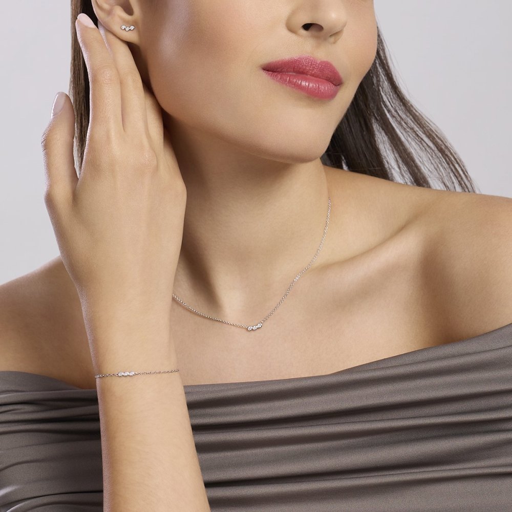 Mabina - Girocollo In Argento 925 - Diamanti Lab Grown Mabina - Girocollo In Argento 925 - Diamanti Lab Grown