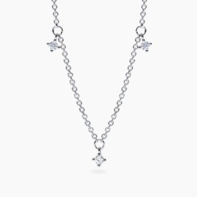 Mabina - Girocollo In Argento - Diamanti Lab Grown