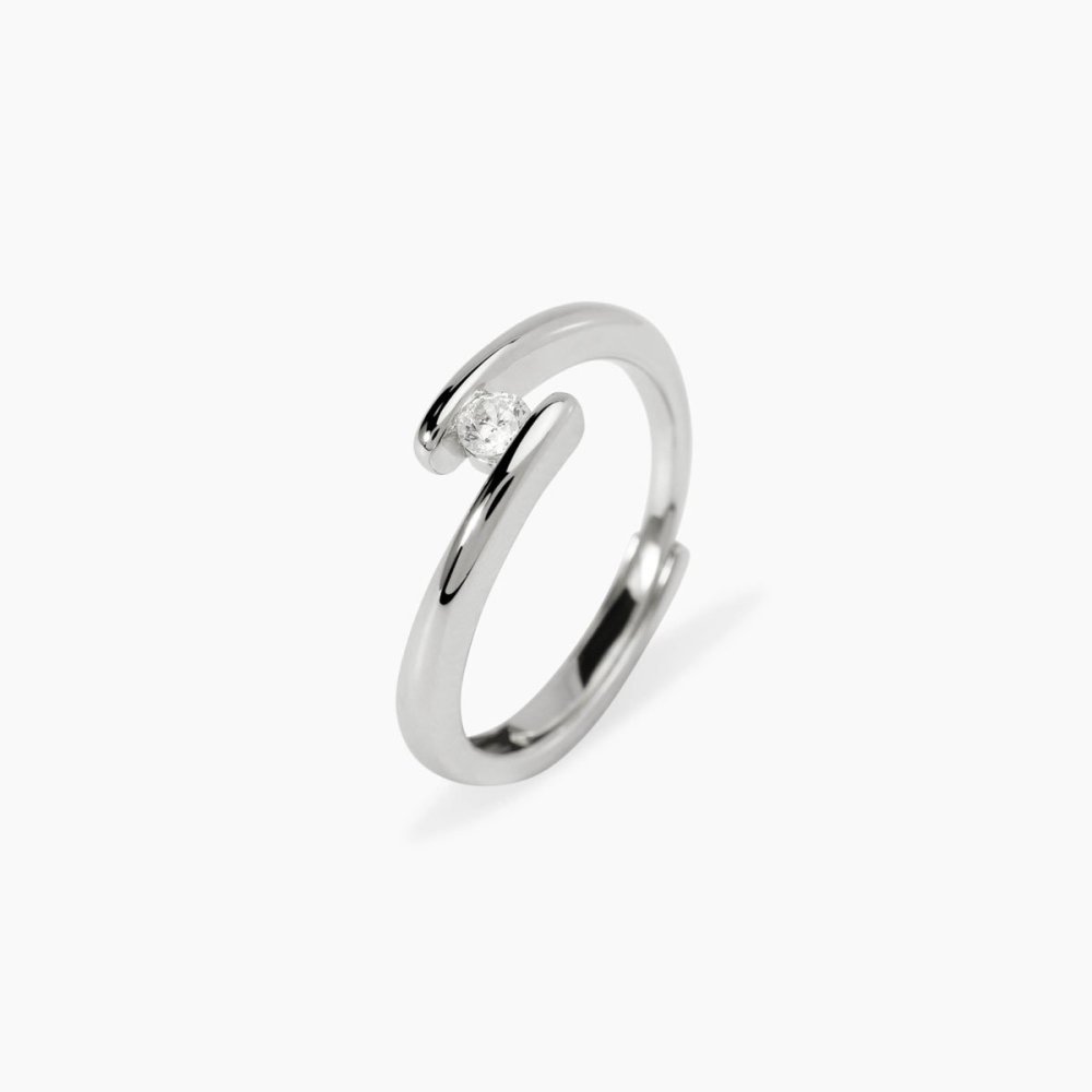 Mabina - Anello Argento - Diamante Lab-Grown