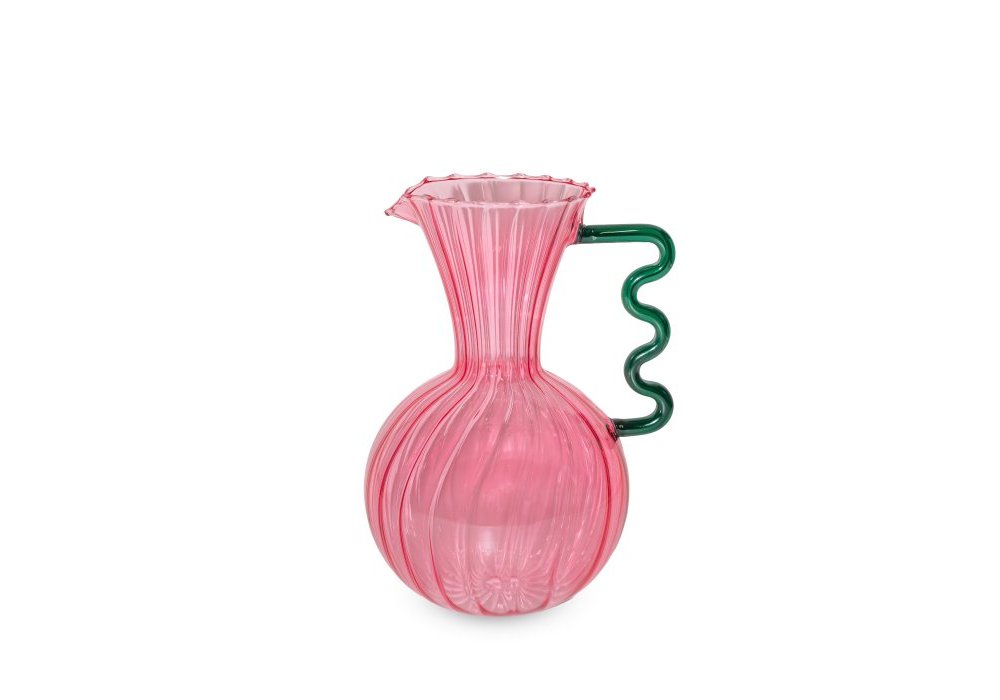 Wd Lifestyle - Caraffa In Vetro - Rosa - Trendy