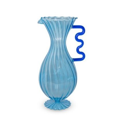 Wd Lifestyle - Caraffa In Vetro - Azzurro - Trendy