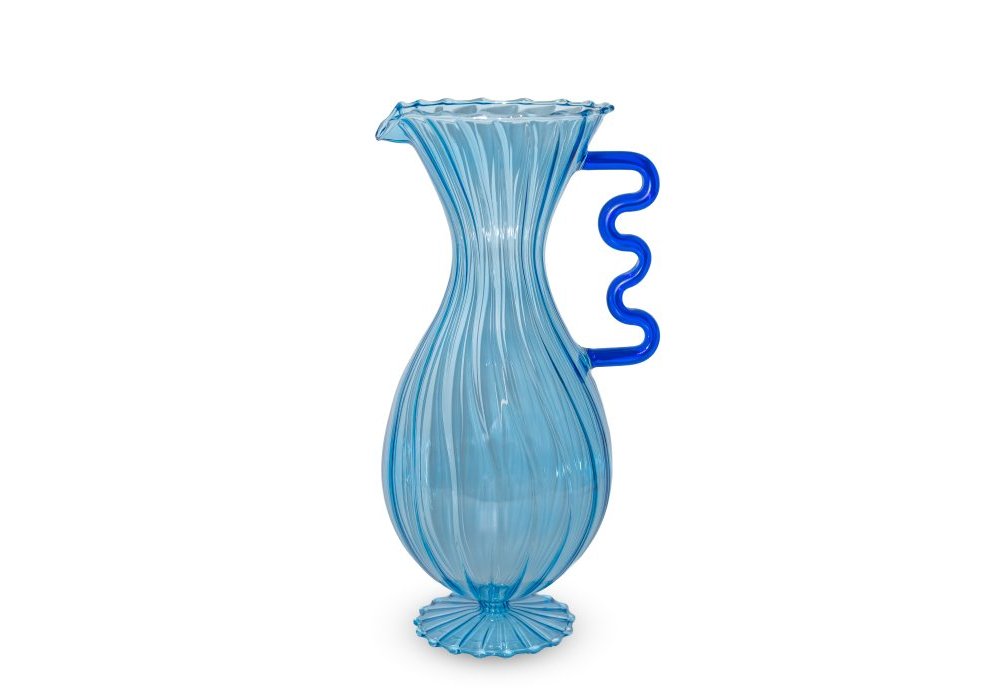 Wd Lifestyle - Caraffa In Vetro - Azzurro - Trendy