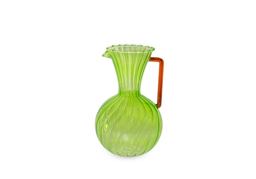 Wd Lifestyle - Caraffa In Vetro - Verde - Design Trendy