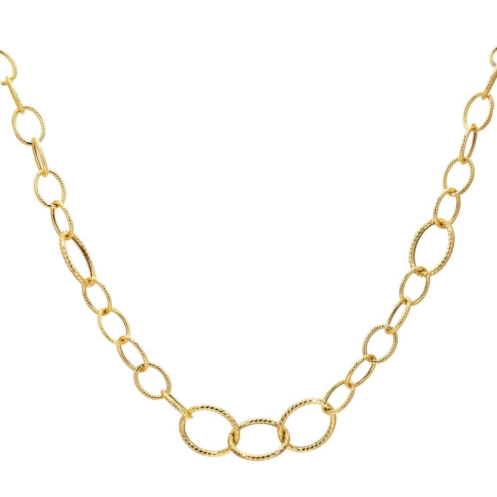 Alisei Milano - Collana Ovali Godronati - Dorato