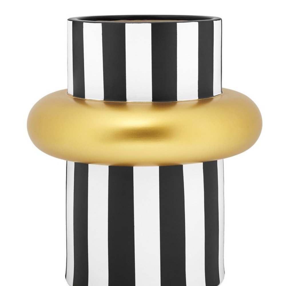 Fade - Vaso Gabrielle Bianco-Nero - Cilindrico - Cm.22X37 Fade - Vaso Gabrielle Bianco-Nero - Cilindrico - Cm.22X37