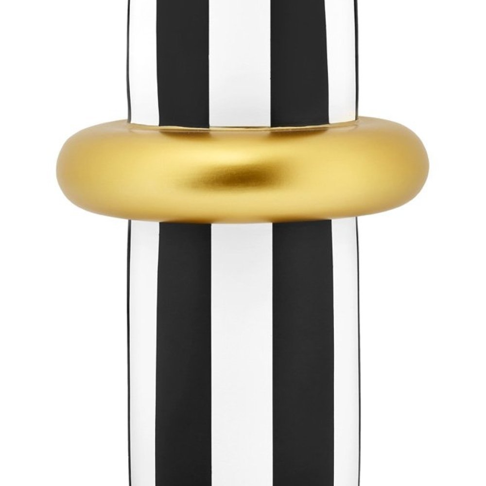 Fade - Vaso Gabrielle - Bianco-Nero - Cm.24X28 Fade - Vaso Gabrielle - Bianco-Nero - Cm.24X28