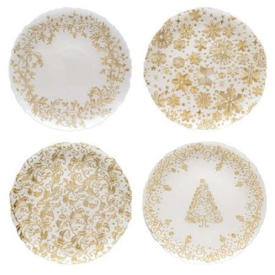 Easy Life - Box Di 4 Piatti Assortiti - Oro - Elegante