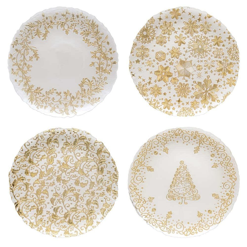 Easy Life - Box Di 4 Piatti Assortiti - Oro - Elegante Easy Life - Box Di 4 Piatti Assortiti - Oro - Elegante