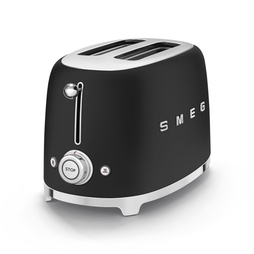 Smeg - Tostapane Nero 2 Fette - Estetica 50'S Style
