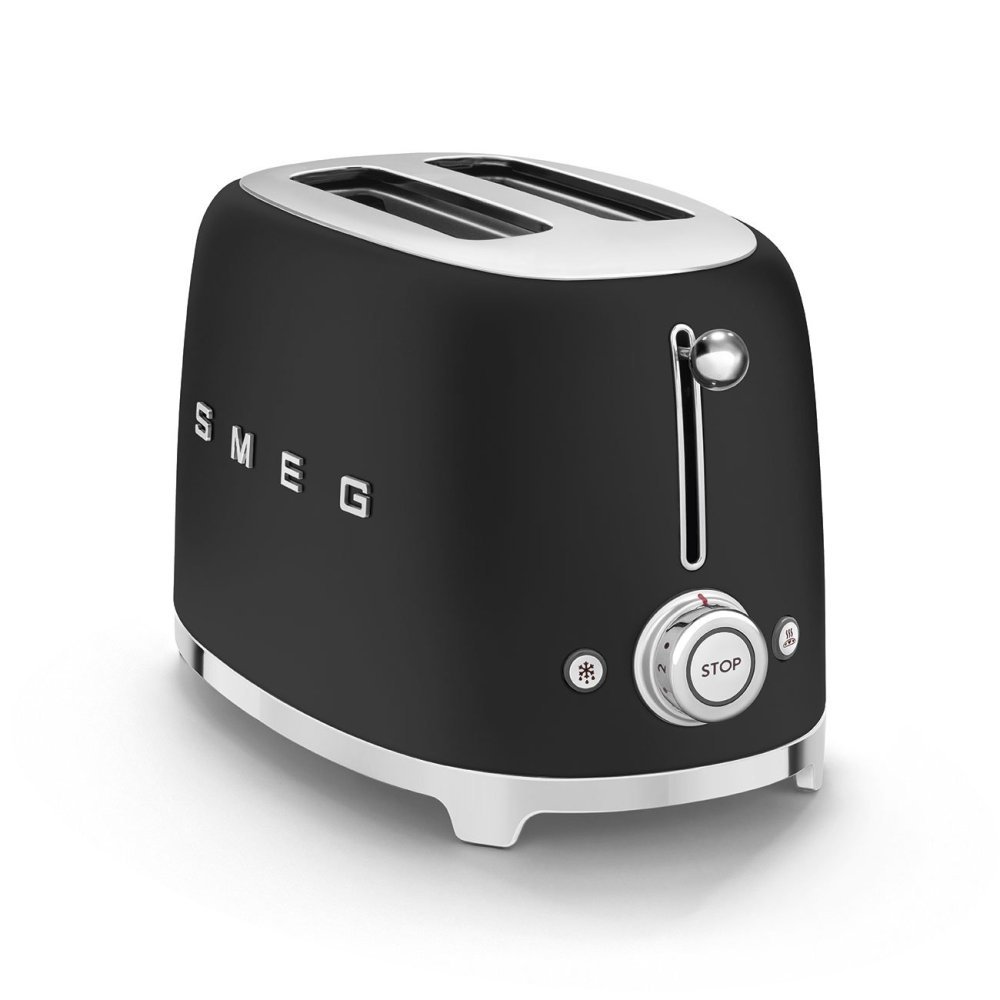 Smeg - Tostapane Nero 2 Fette - Estetica 50'S Style
