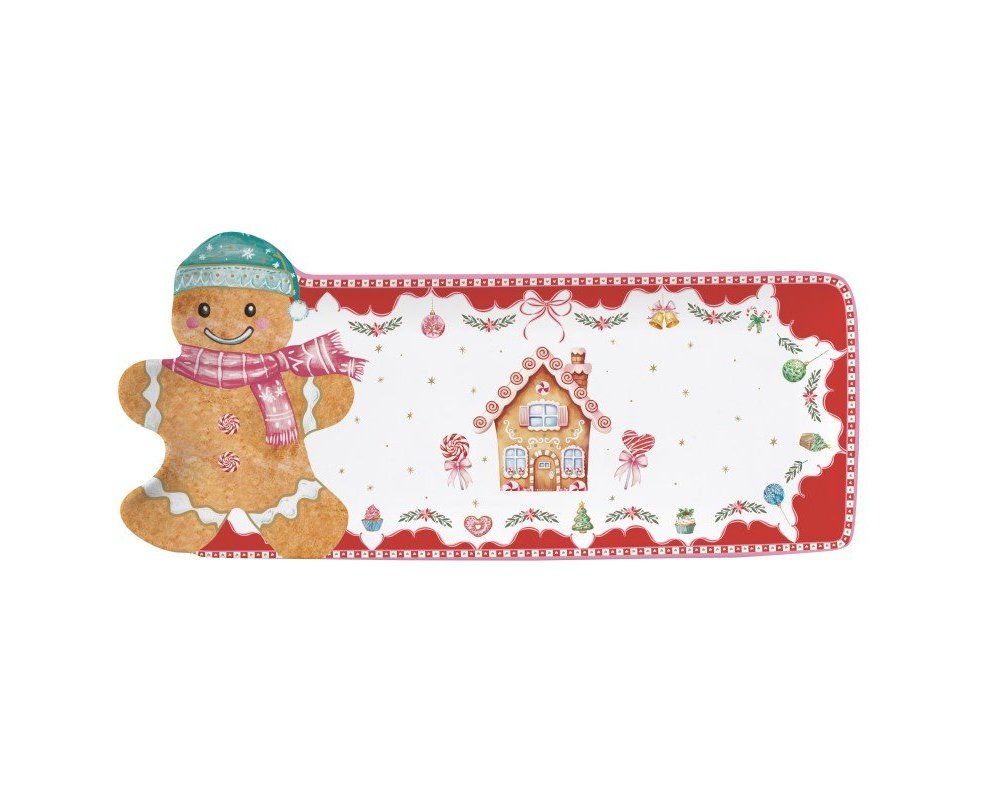 Easy Life - Vassoio Sagomato - 36X16 Cm - Porcellana