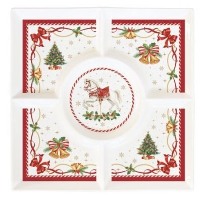 Easy Life - Vassoio Aperitivi 25X25 Cm - Porcellana