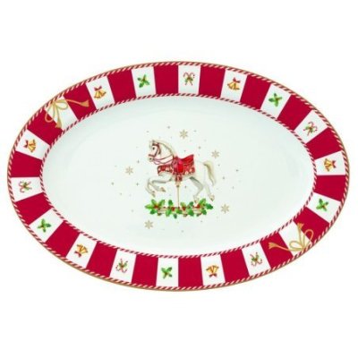 Easy Life - Vassoio Ovale Christmas Tale - Porcellana