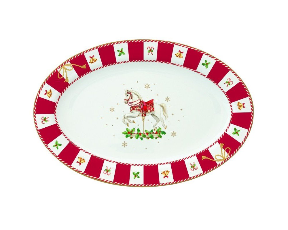 Easy Life - Vassoio Ovale Christmas Tale - Porcellana