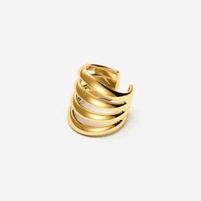 Pianegonda - Earcuff Quattro Fasce - Ottone - Oro 18Kt