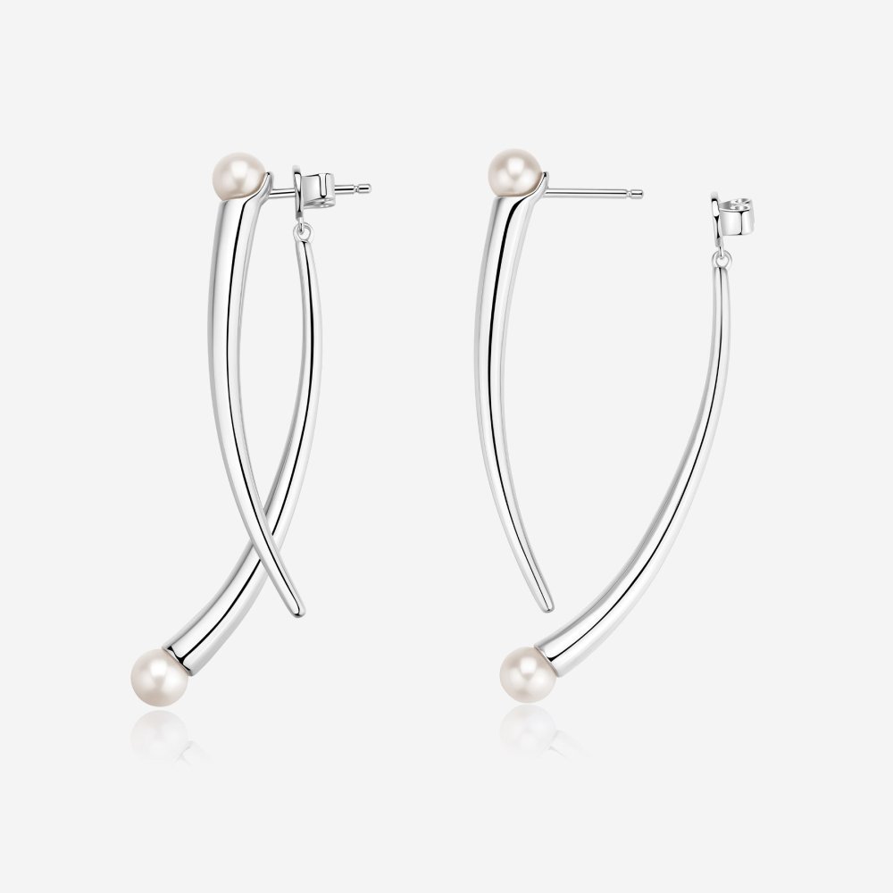 Pianegonda - Orecchini Cuspis - Argento 925 - Perle