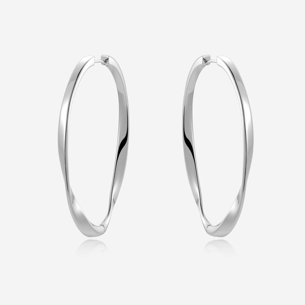 Pianegonda - Orecchini A Cerchio Ovale - Argento 925