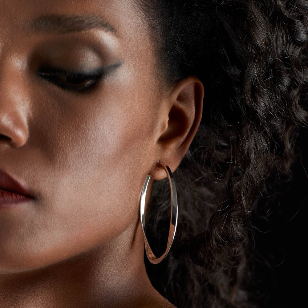 Pianegonda - Orecchini A Cerchio Ovale - Argento 925