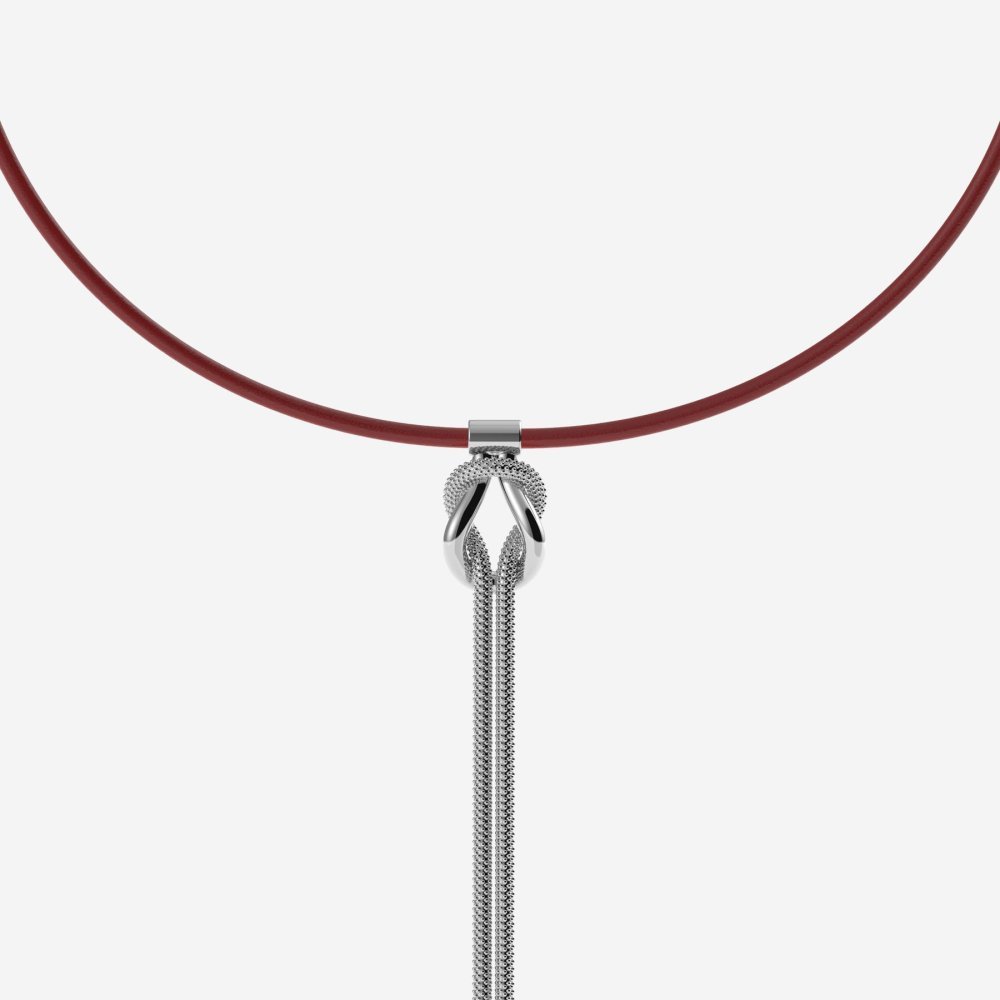 Pianegonda - Collana Foedus - Argento 925 - Pelle