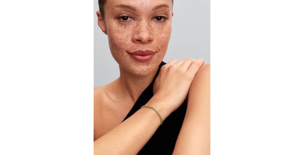 Bracciale Tennis Cristalli Verdi