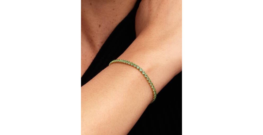 Bracciale Tennis Cristalli Verdi