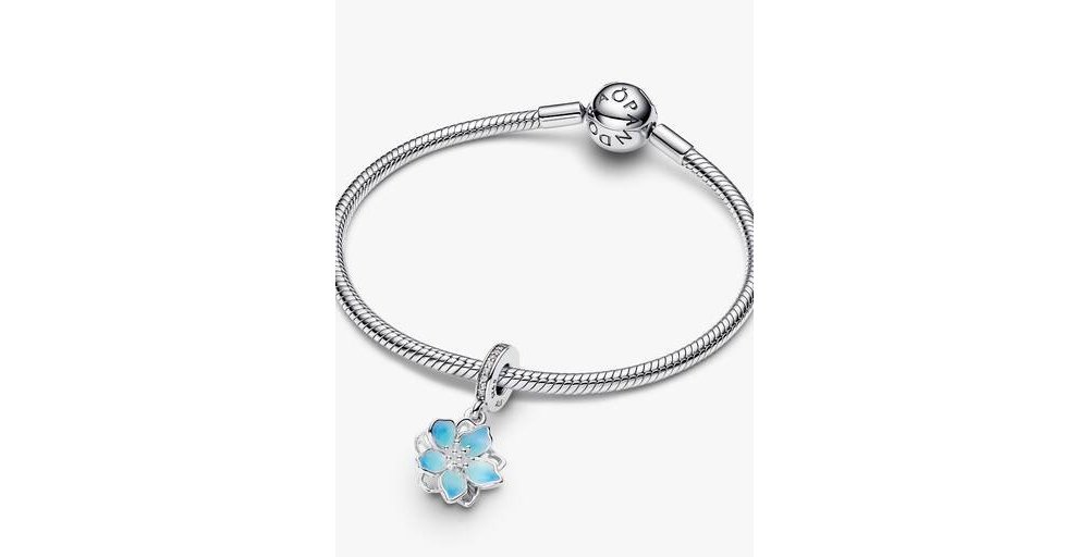 Charm Pendente Fiore di ciliegio blu