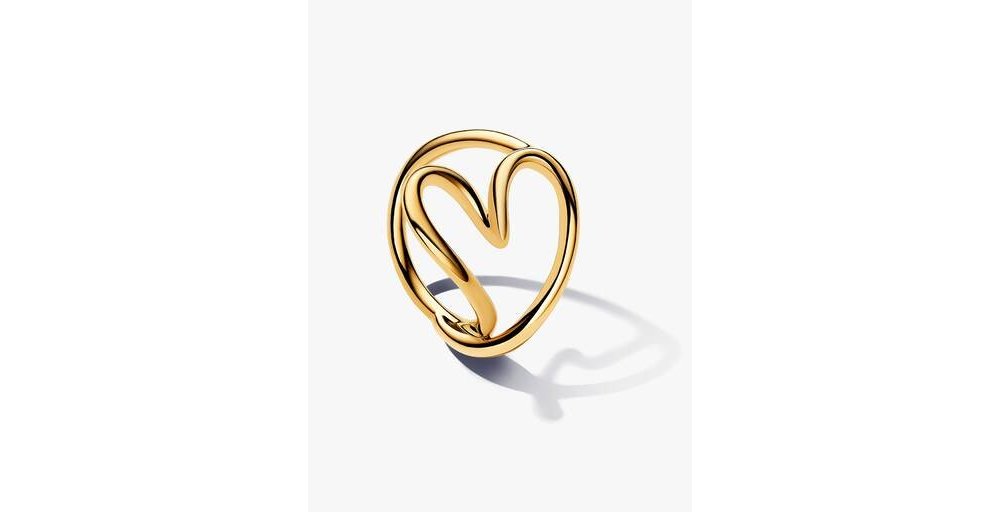 Anello Cuore Linea Sinuosa