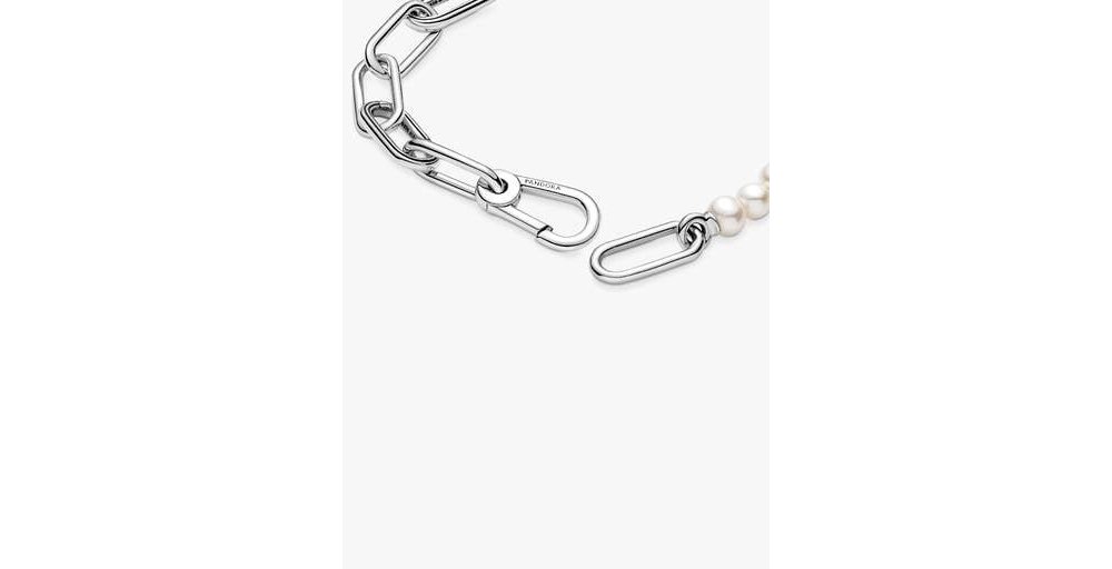 Bracciale Maglia Link con Perle d’Acqua Dolce Coltivate Pandora ME