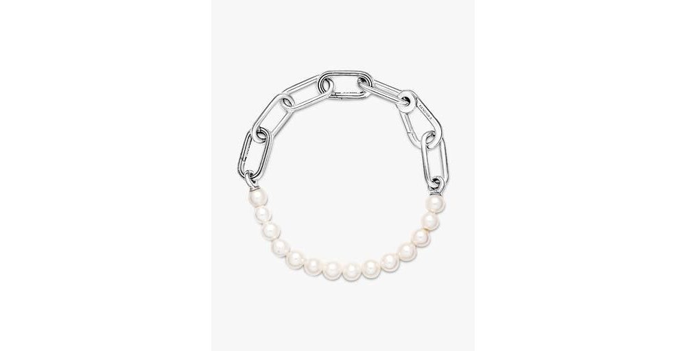 Bracciale Maglia Link con Perle d’Acqua Dolce Coltivate Pandora ME