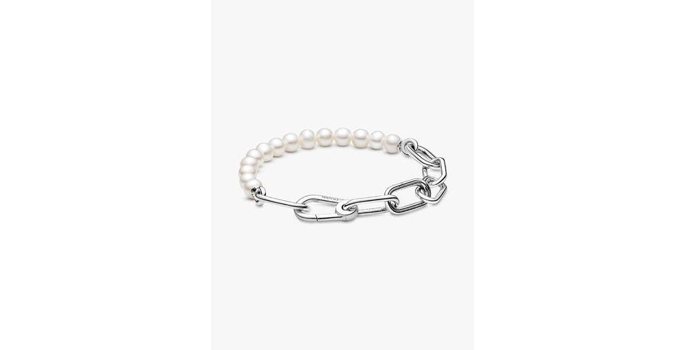 Bracciale Maglia Link con Perle d’Acqua Dolce Coltivate Pandora ME