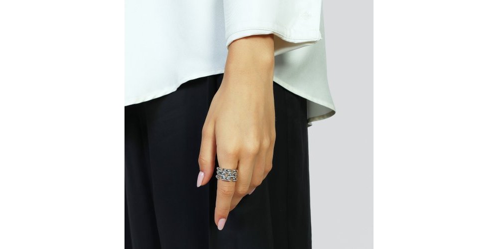 Unoaerre - Anello Panthere - Argento Lucido