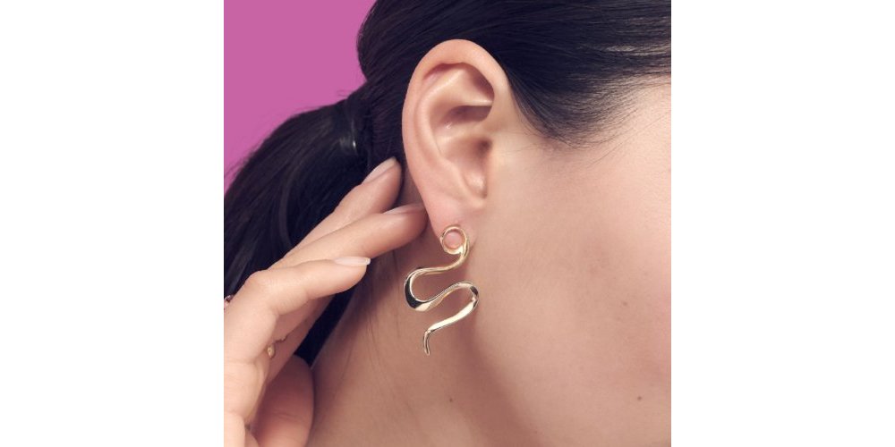 Unoaerre - Orecchini Dorati Serpente - Bronzo - Dorato