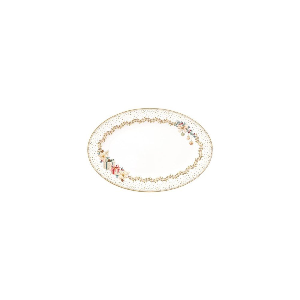 Easy Life - Vassoio Ovale White Elegance - Elegante - Oro