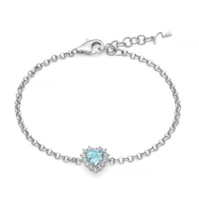 Miluna - Bracciale Gemma Cuore - Argento 925