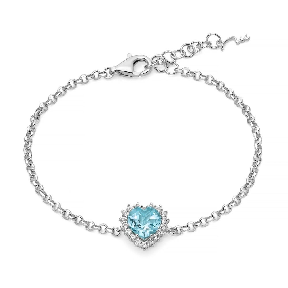 Miluna - Bracciale Gemma Cuore - Argento