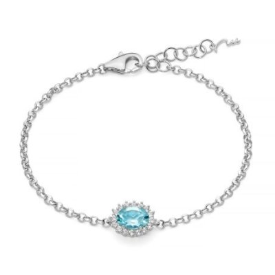 Miluna - Bracciale Gemma Cielo - Argento 925