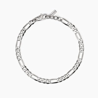 Mabina - Bracciale Uomo - Argento - Catena Figaro