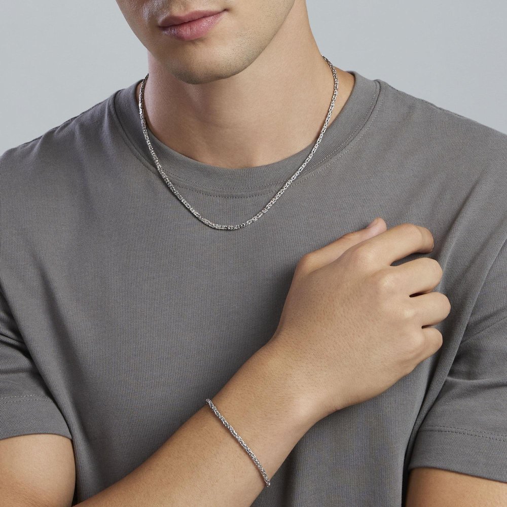 Mabina - Collana Bizantina - Argento 925 - 50 Cm