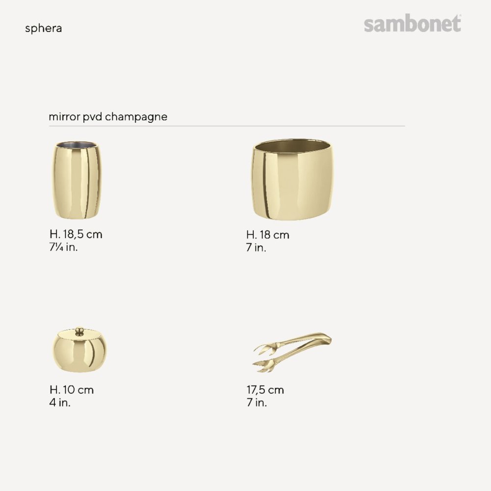 Sambonet - Secchio Vino Sphera - Ovale - 22,0 Cm