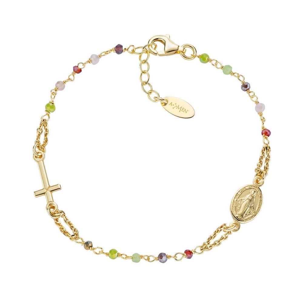 Amen - Bracciale Rosario - Cristalli Multicolor
