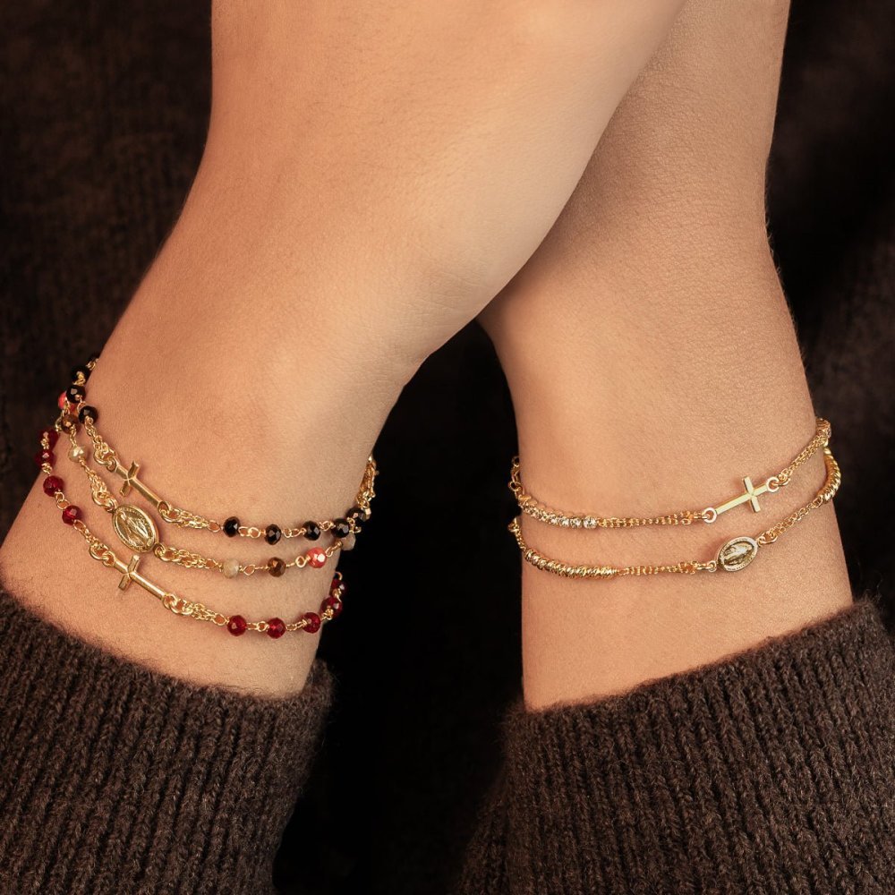 Amen - Bracciale Rosario - Cristalli Multicolor